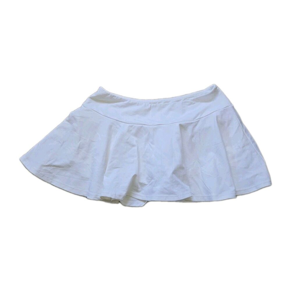 Shock Absorber White Pleated Athletic Tennis Skirt Built In Shorts Womens XS EUC